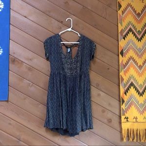 Free People Short Sleeve Swing Dress